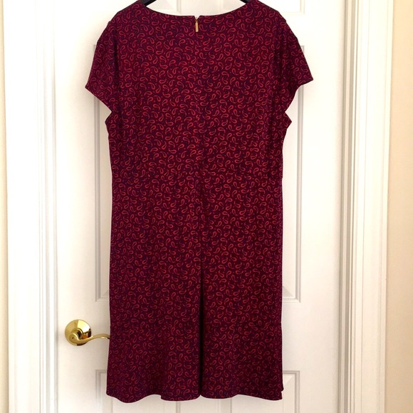Michael Kors Women’s Dress XXL Navy Scarlet Red Short Sleeves long zipper NWOT - Picture 8 of 11